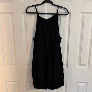 LOFT Black Sleeveless Jumpsuit Romper